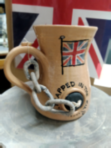 Brexit mugs handmade by Peterson Pottery Studio Grimsby